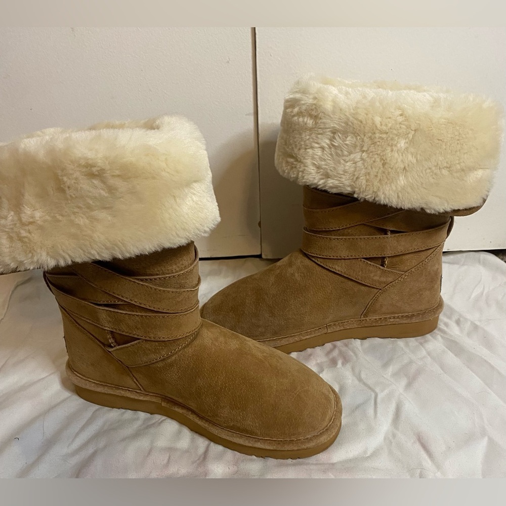Women’s Suede Faux-Fur Lined Winter Boots - Tan